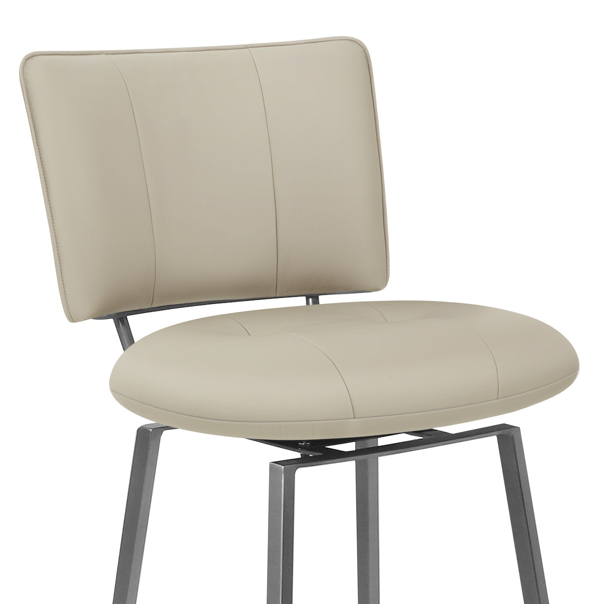 Finello Bar Stool Taupe Eco Leather