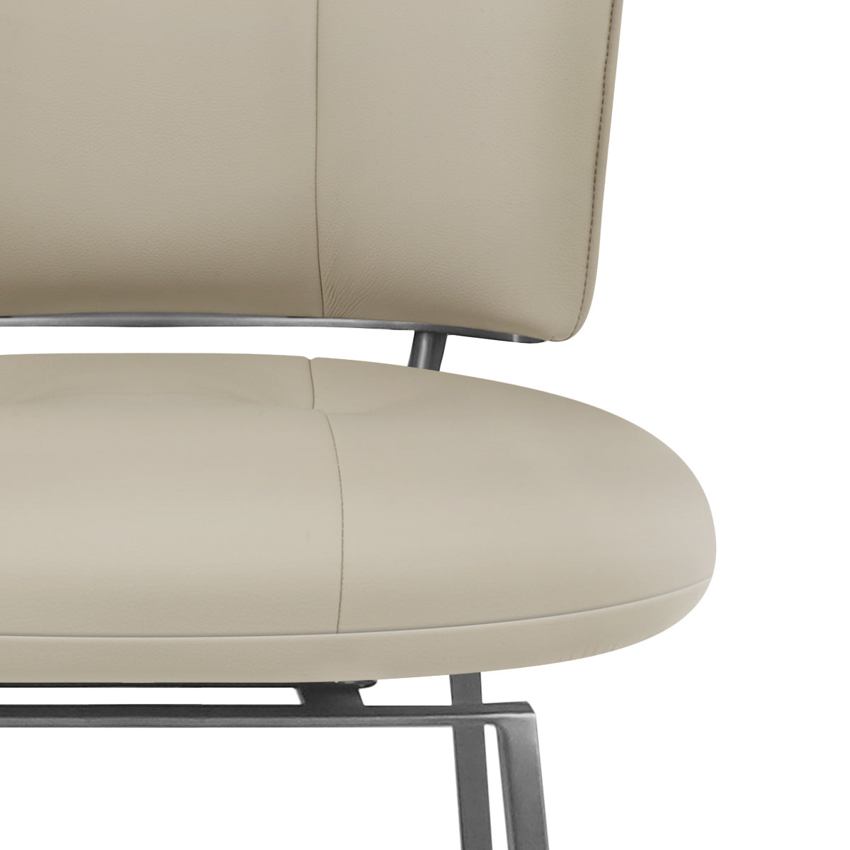 Finello Bar Stool Taupe Eco Leather