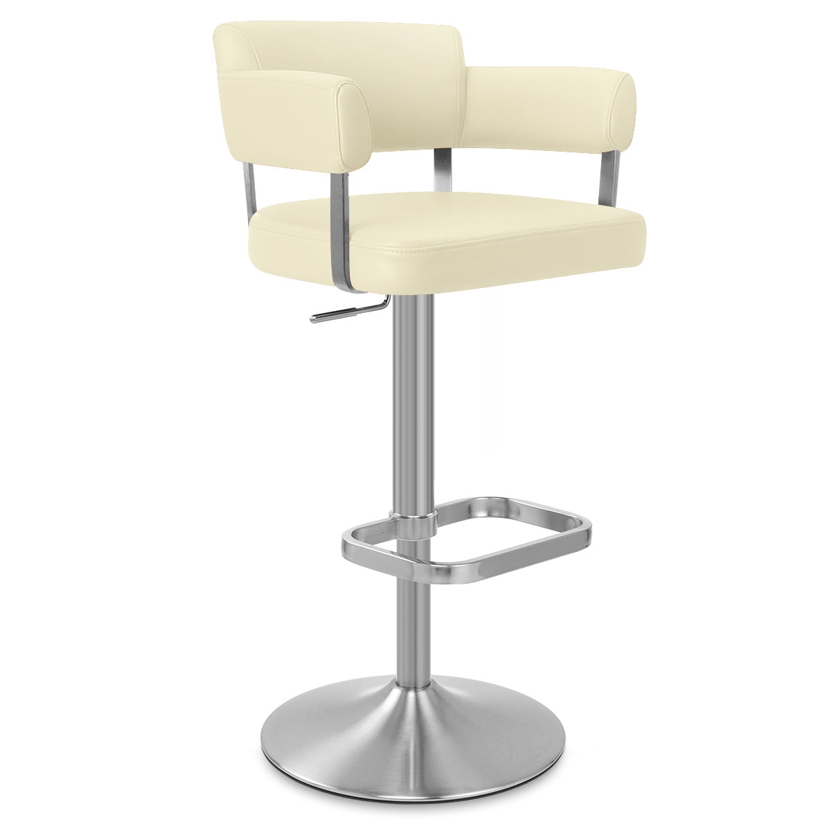 Sierra Bar Stool Cream Real Leather
