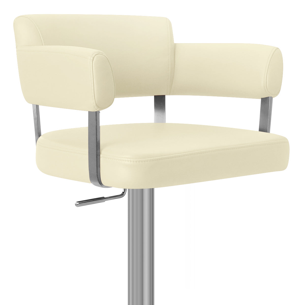 Sierra Bar Stool Cream Real Leather
