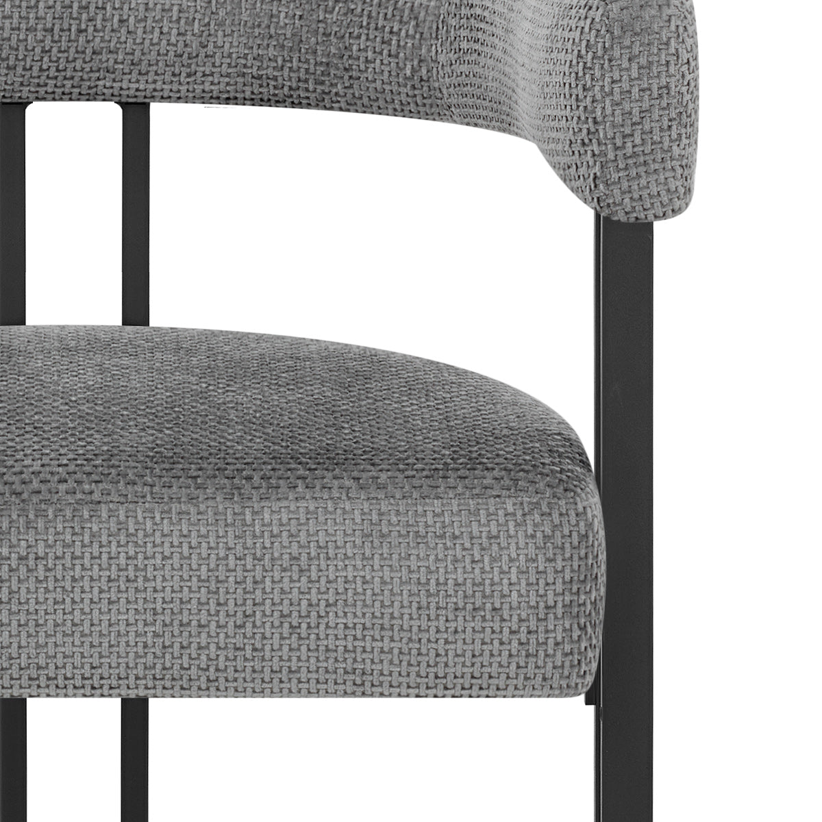 Gigi Bar Stool Grey Fabric