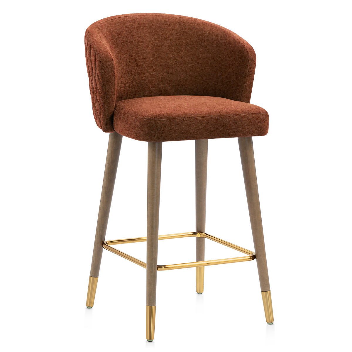 Boston Bar Stool Rust Fabric