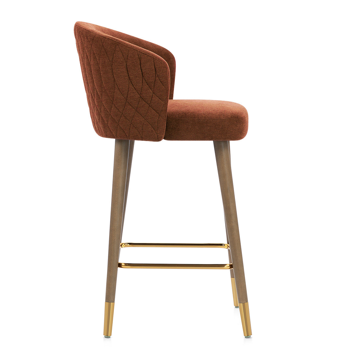 Boston Bar Stool Rust Fabric