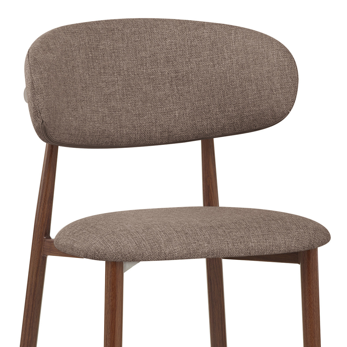 Harrow Walnut Bar Stool Brown Fabric