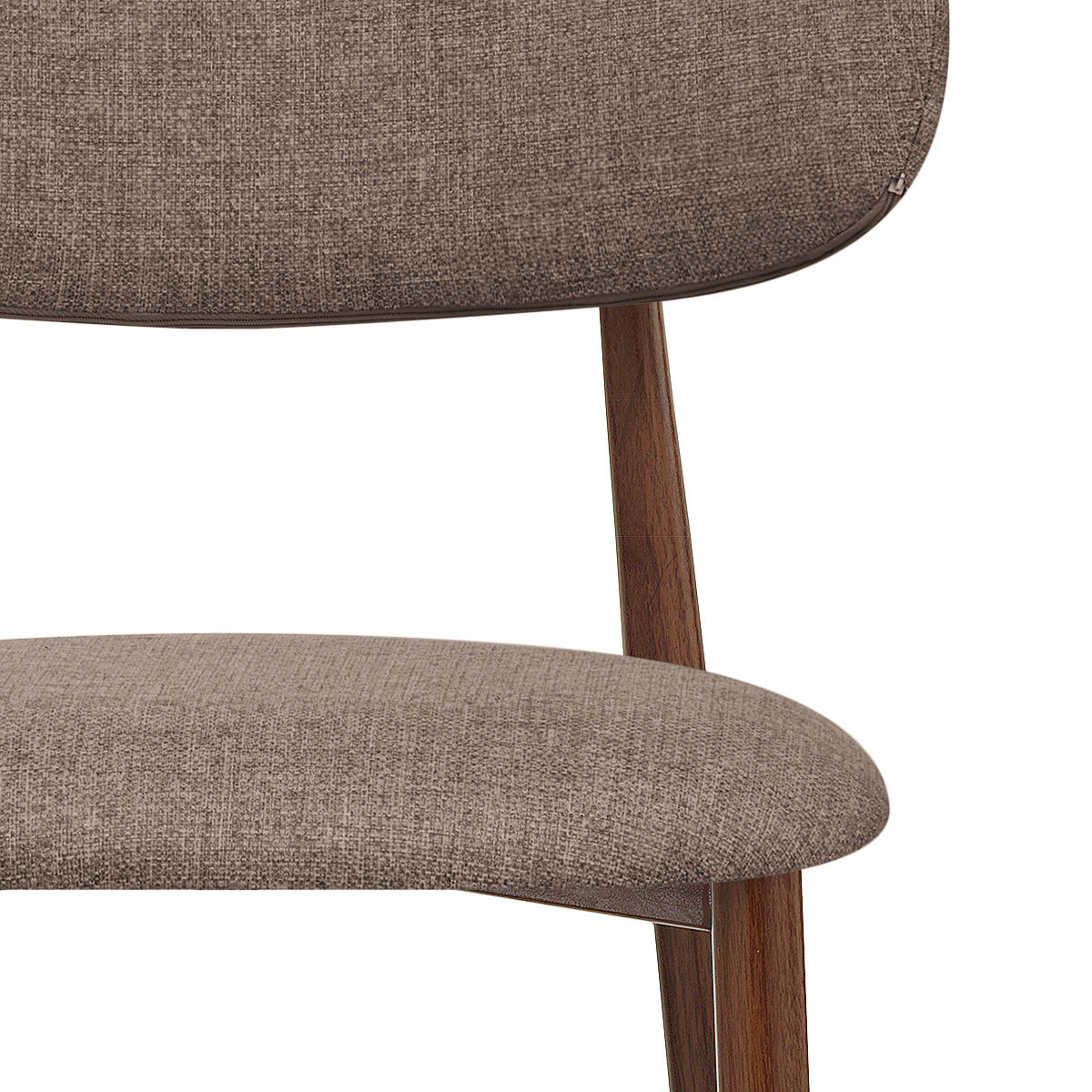 Harrow Walnut Bar Stool Brown Fabric