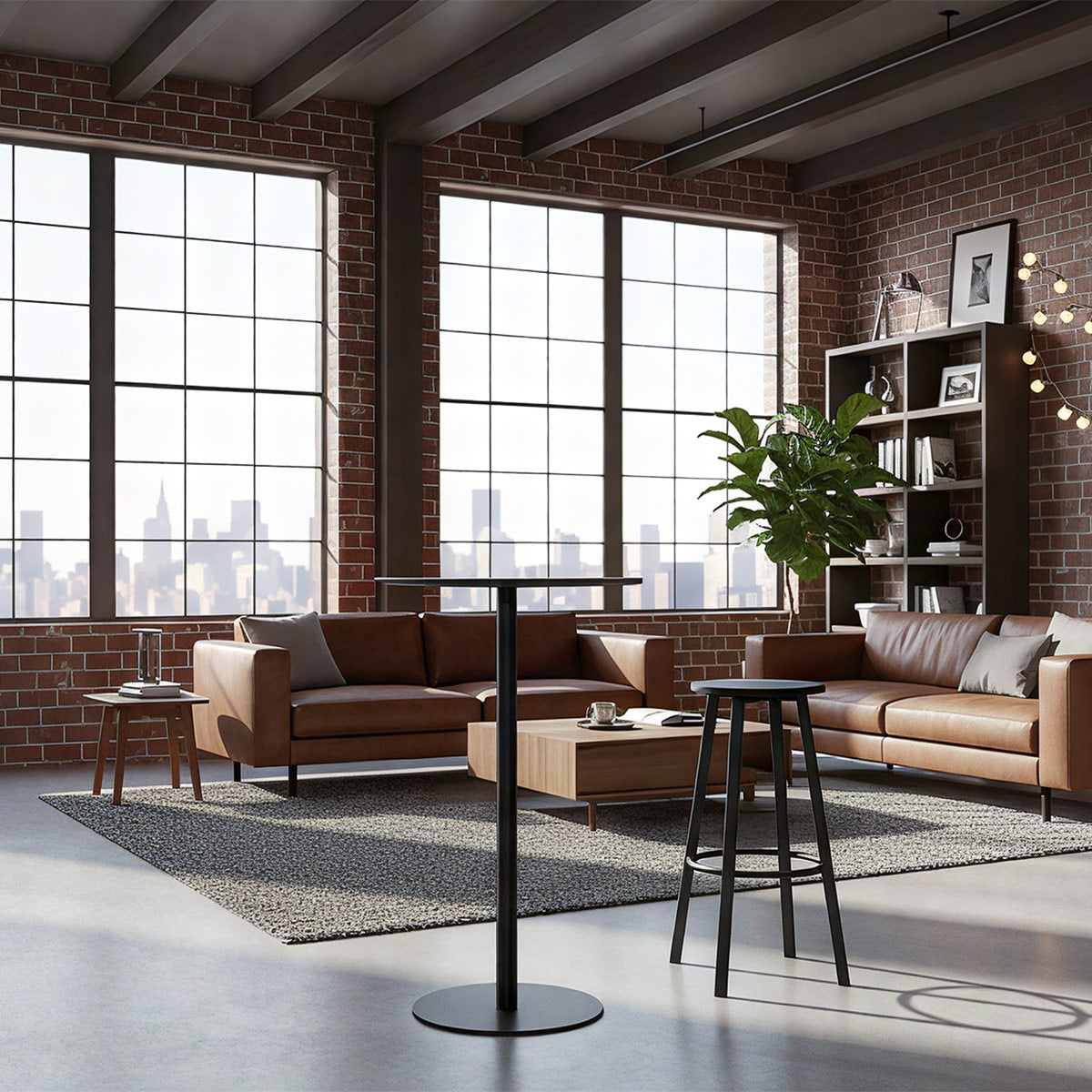 Paloma Bar Table Black & Black Wood