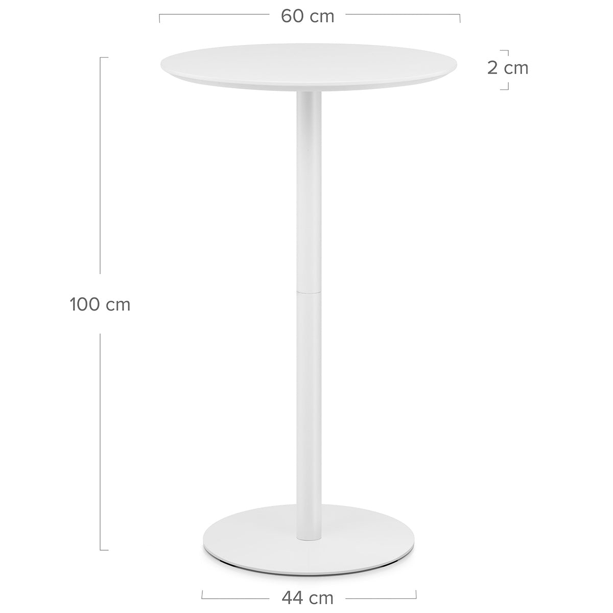 Paloma Bar Table White & White Wood