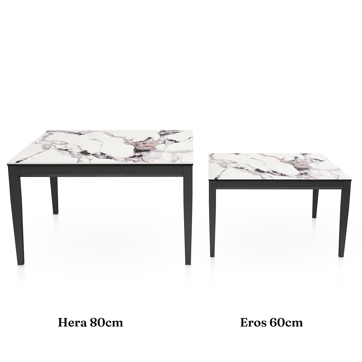 Hera 80cm Black Coffee Table