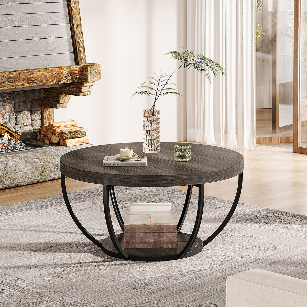 Orinoco 80cm Dark Wood Coffee Table
