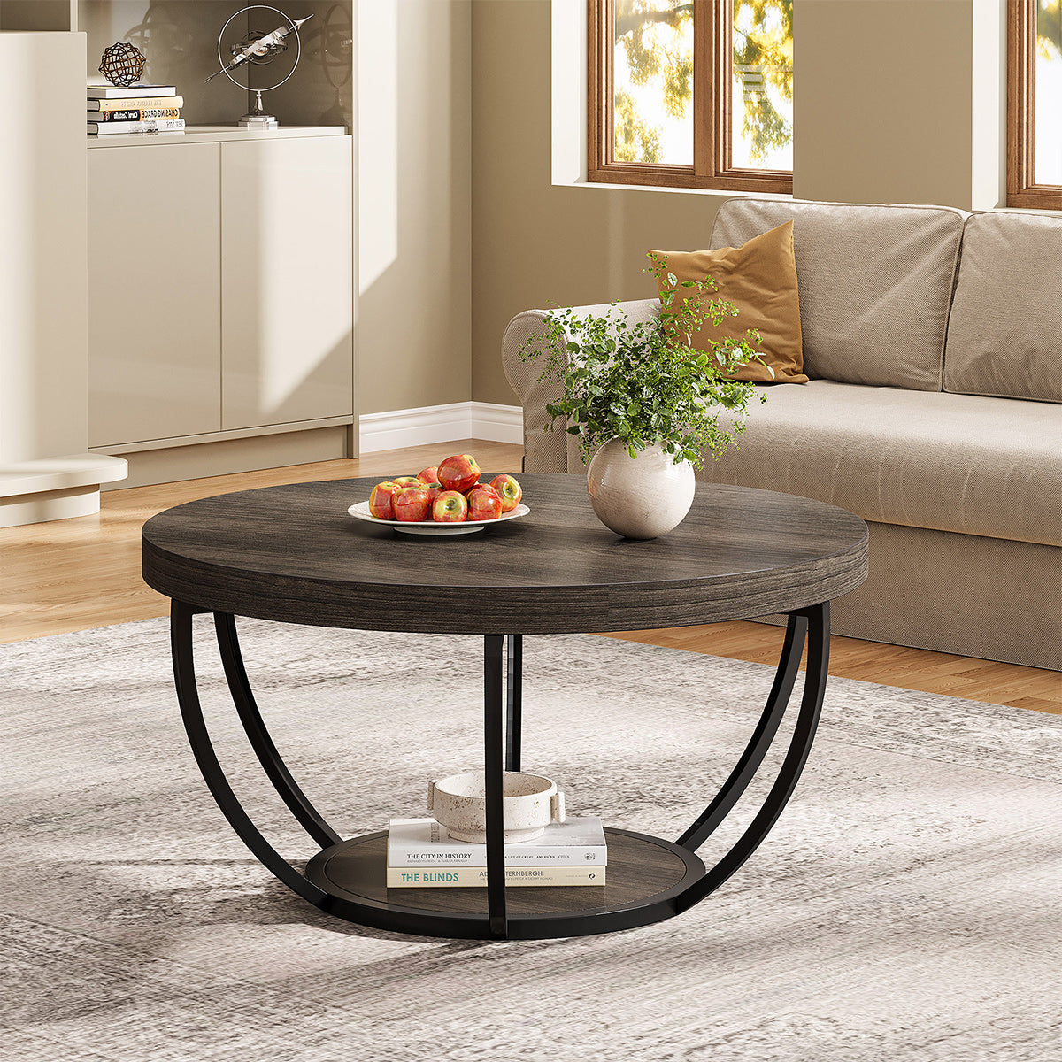 Orinoco 80cm Dark Wood Coffee Table