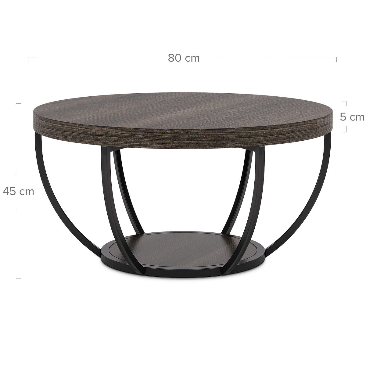 Orinoco 80cm Dark Wood Coffee Table