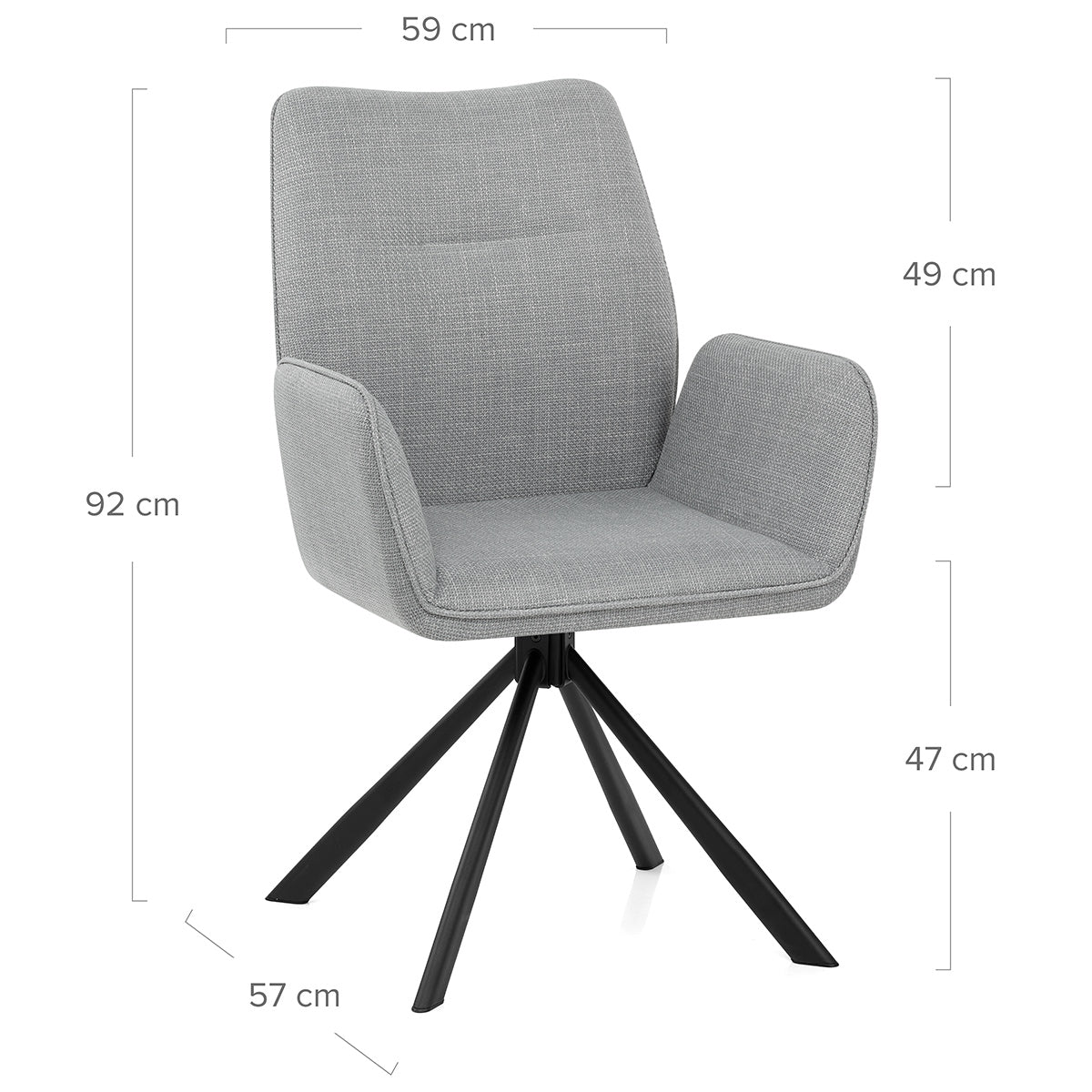 Rici Chair Grey Fabric