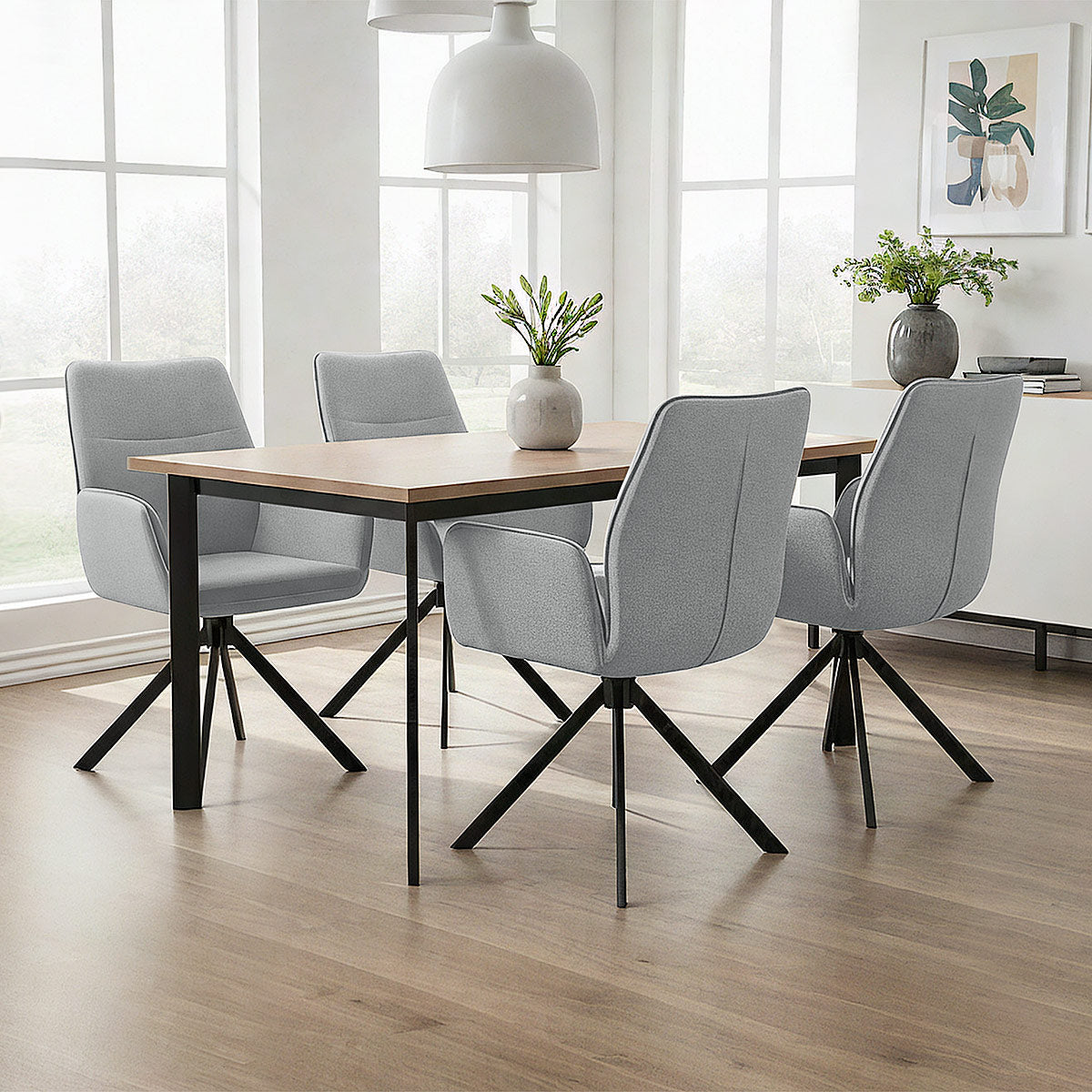 Rici Chair Grey Fabric