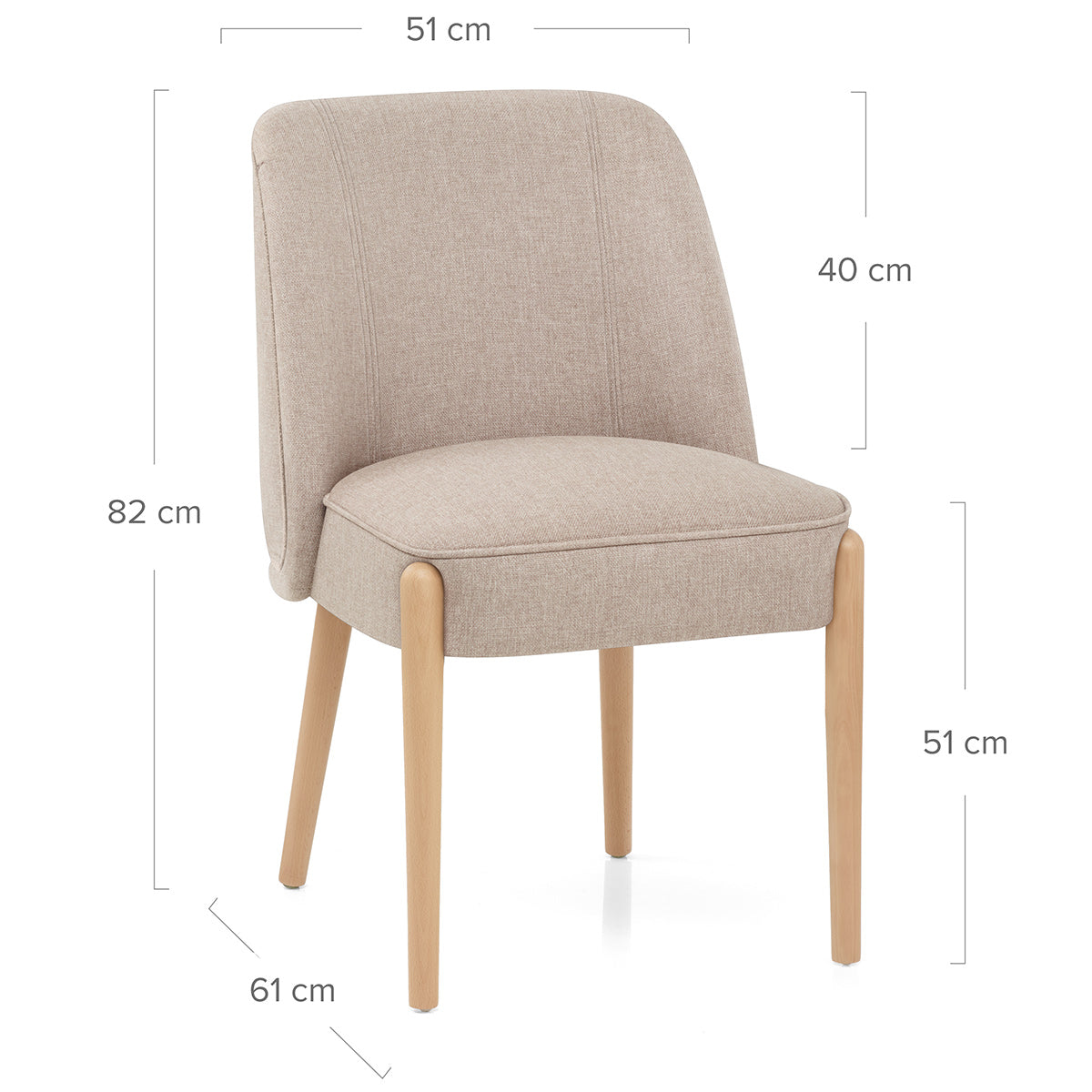 Avon Dining Chair Tweed Fabric