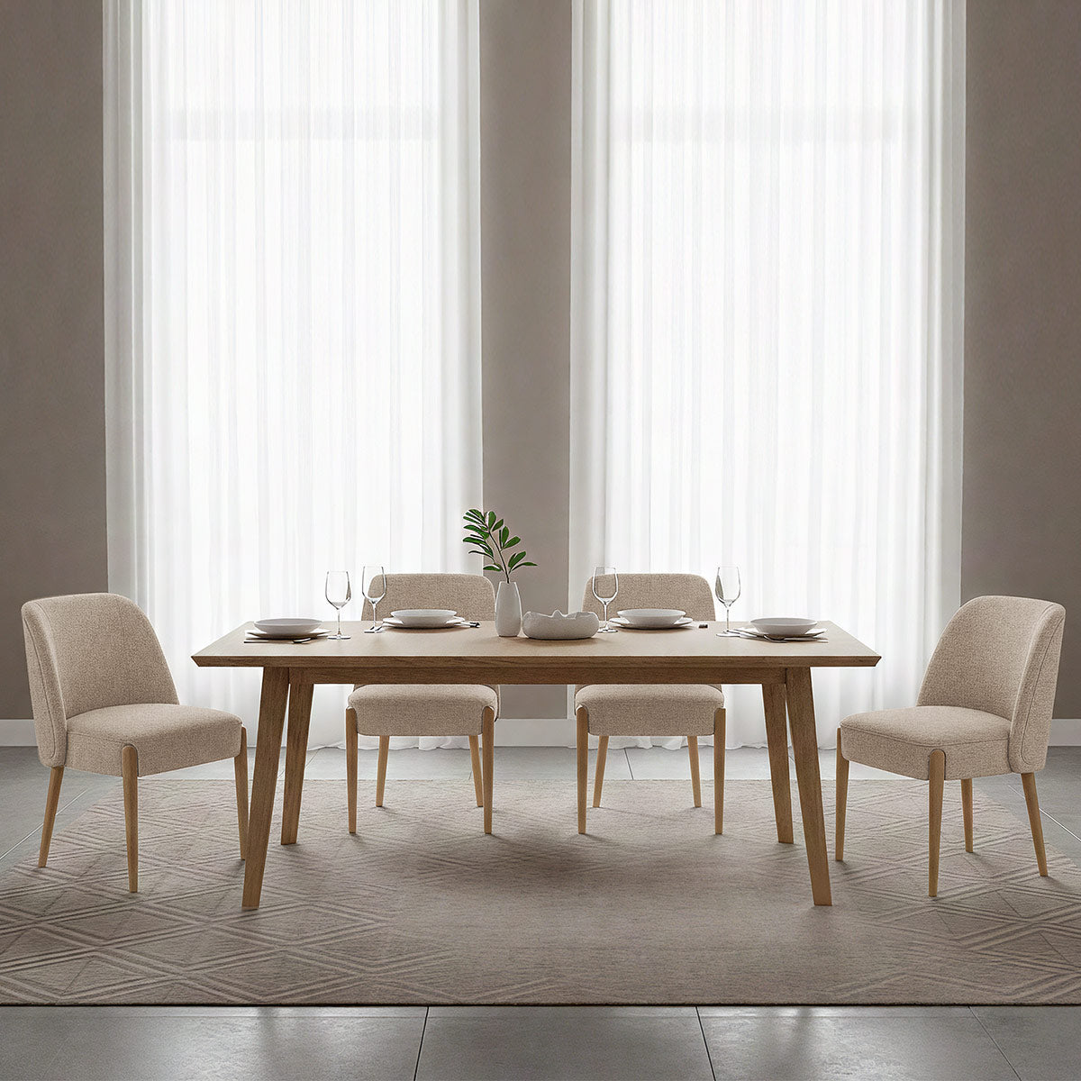 Avon Dining Chair Tweed Fabric