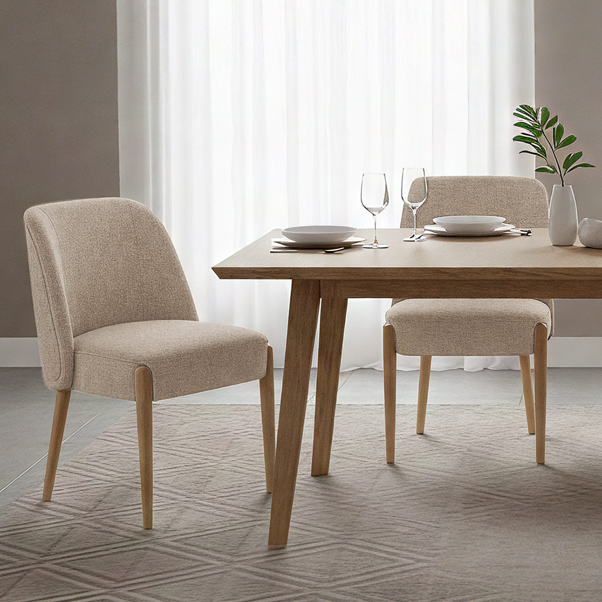 Avon Dining Chair Tweed Fabric