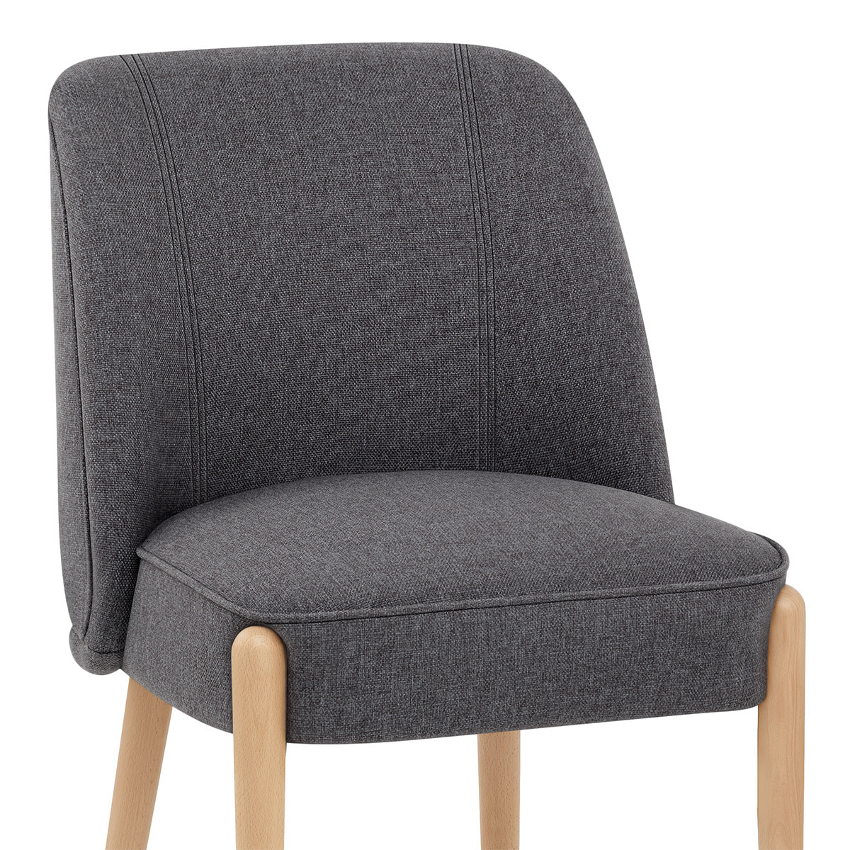 Avon Dining Chair Charcoal Fabric