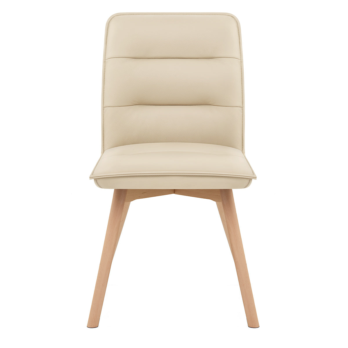 Ciro Real Leather Dining Chair Cream