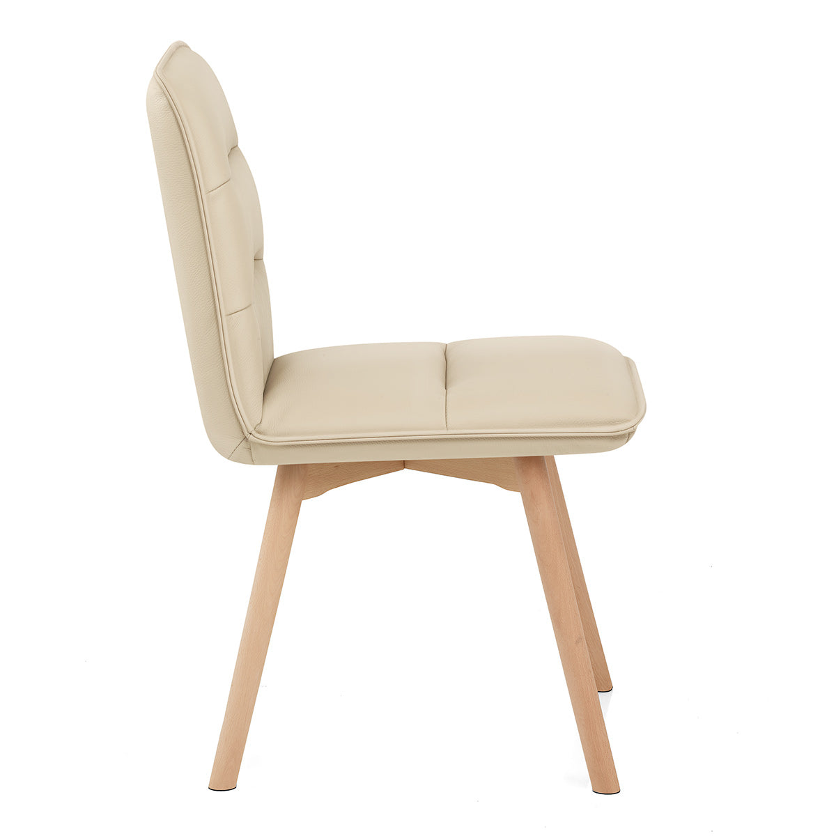Ciro Real Leather Dining Chair Cream