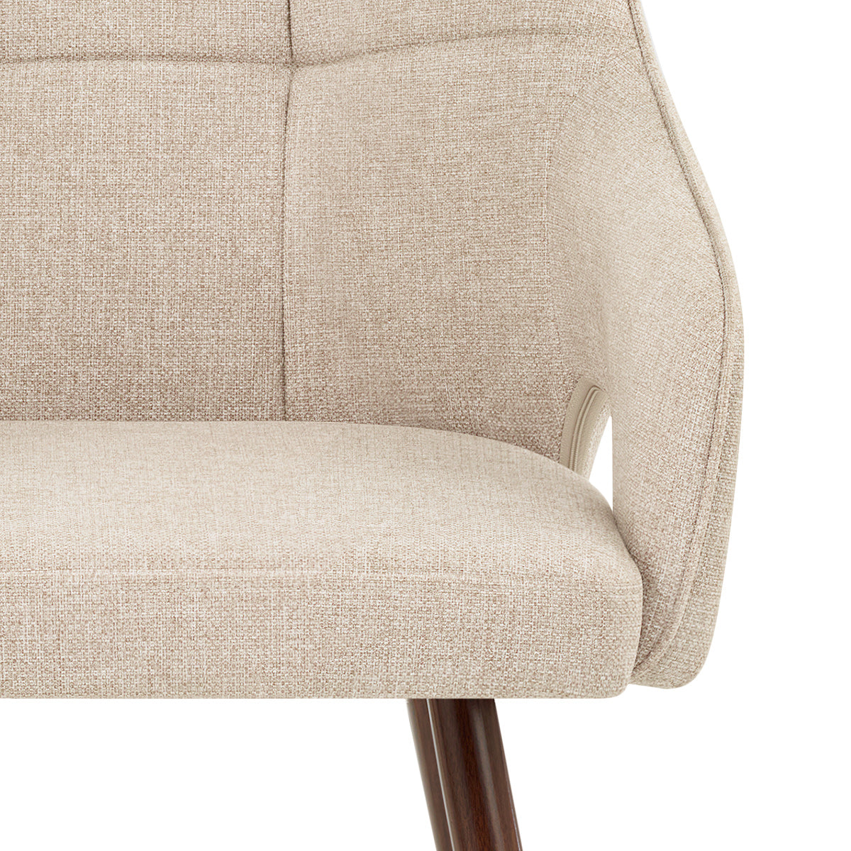 Elio Dining Chair Beige Fabric