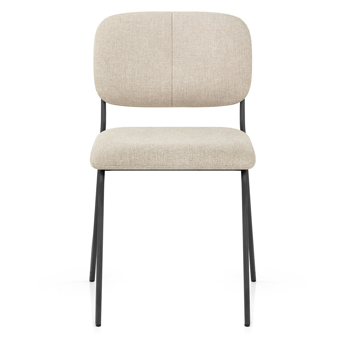 Lila Stackable Dining Chair Beige Fabric