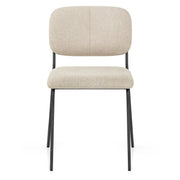 Lila Stackable Dining Chair Beige Fabric