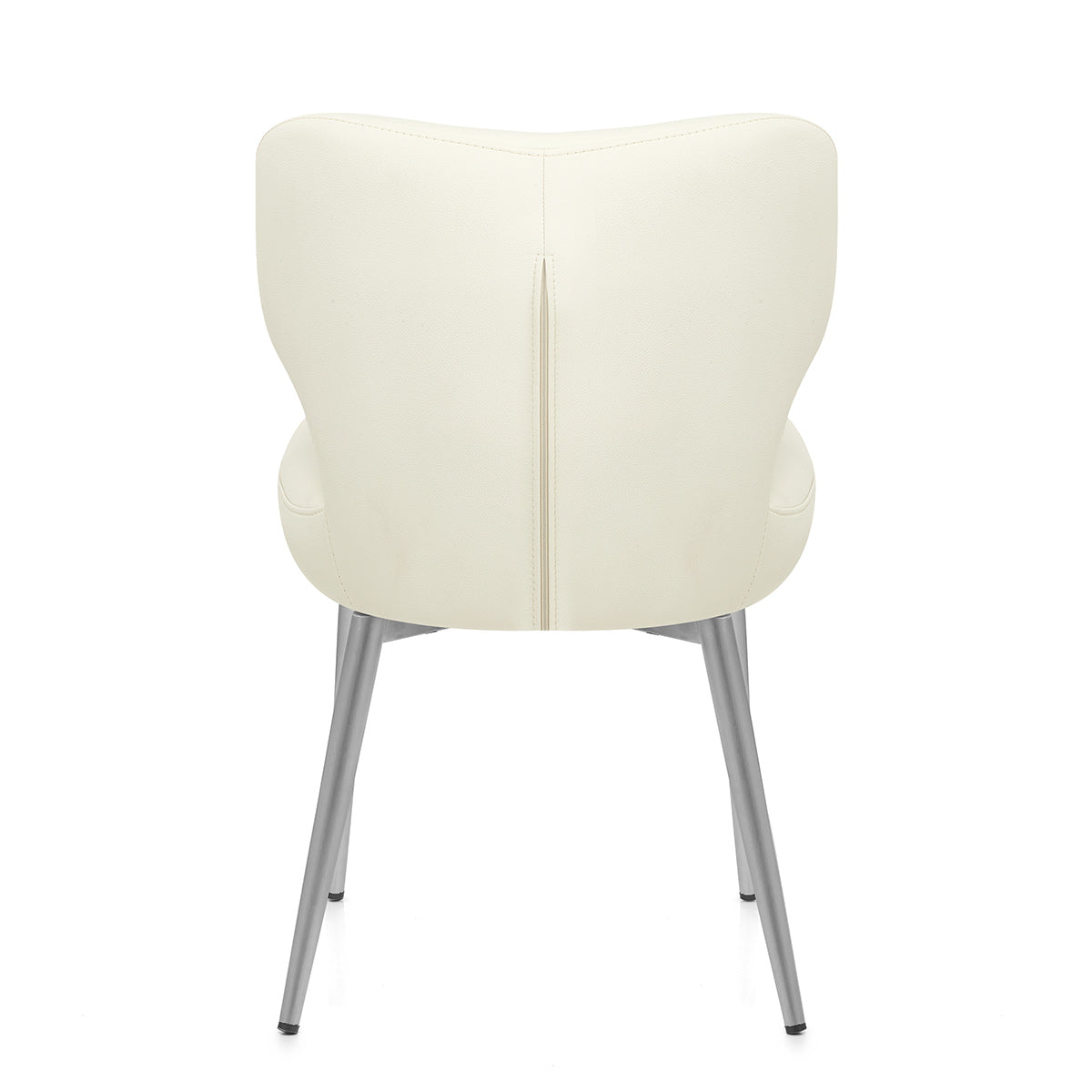 Maddie Brushed Dining Chair Cream Eco Leather
