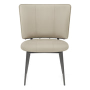 Ellis Graphite Dining Chair Taupe Eco Leather