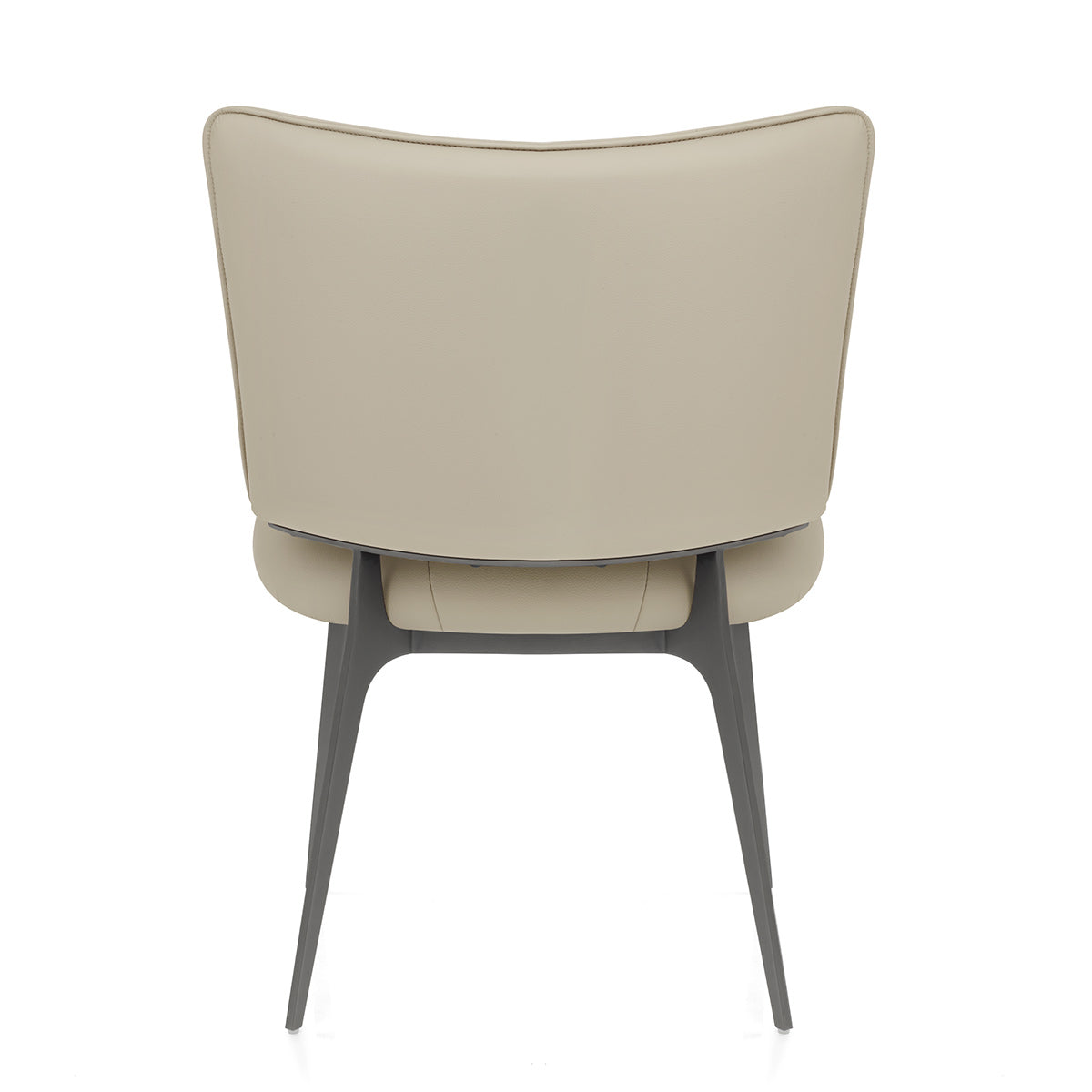 Ellis Graphite Dining Chair Taupe Eco Leather
