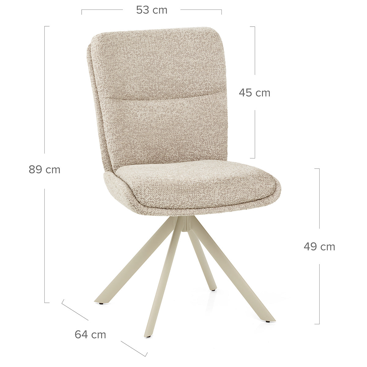 Epsom Dining Chair Beige Fabric