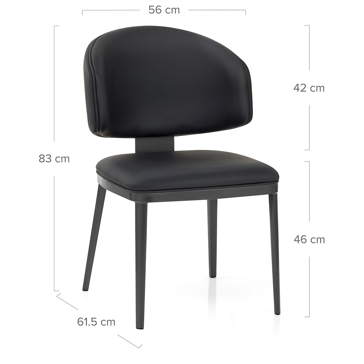 Elton Graphite Dining Chair Black