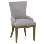 Chiltern Oak Dining Chair Grey Fabric