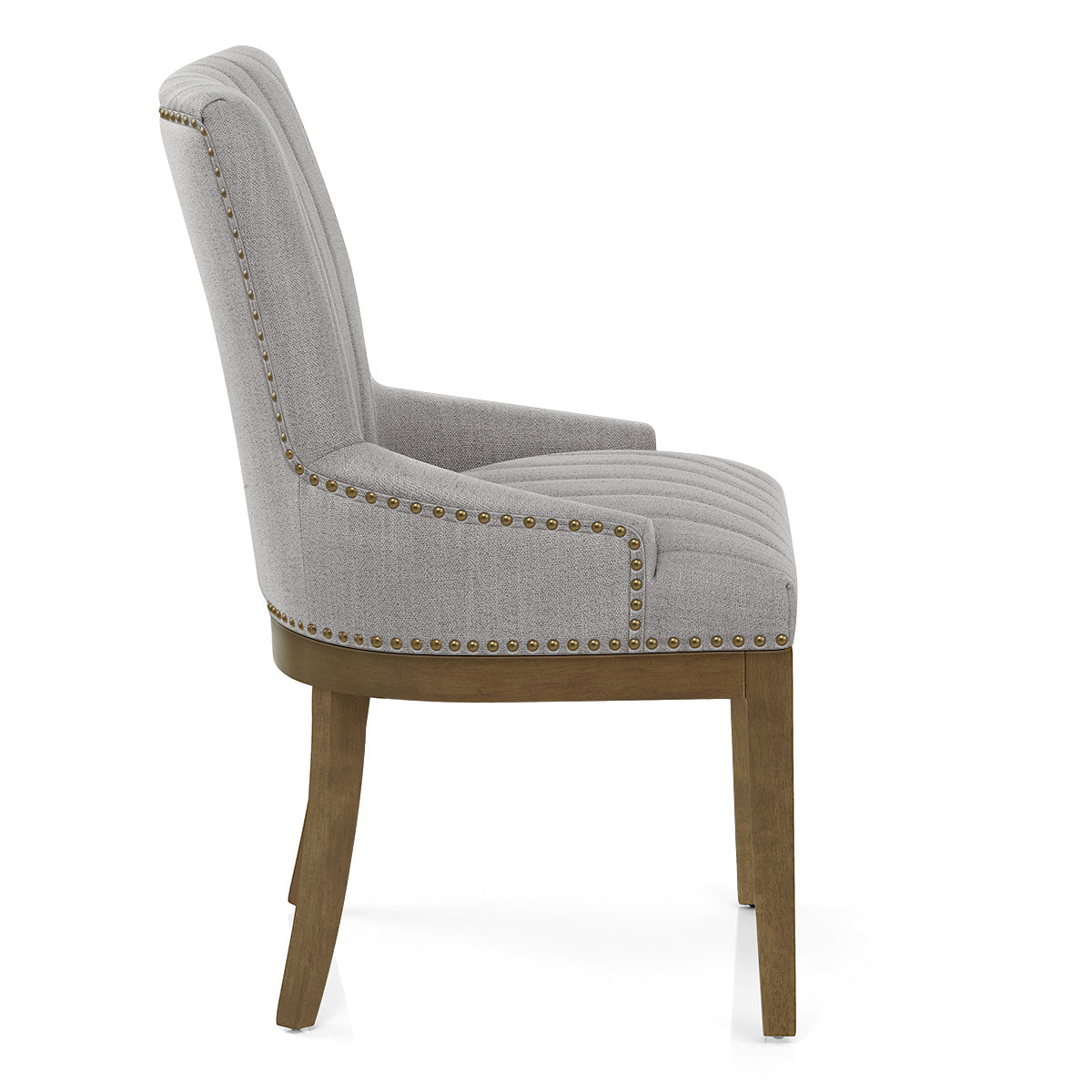Chiltern Oak Dining Chair Grey Fabric