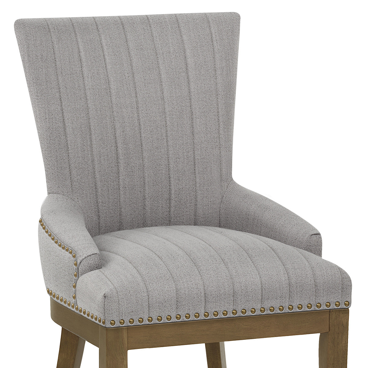 Chiltern Oak Dining Chair Grey Fabric