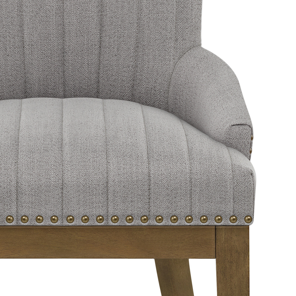 Chiltern Oak Dining Chair Grey Fabric