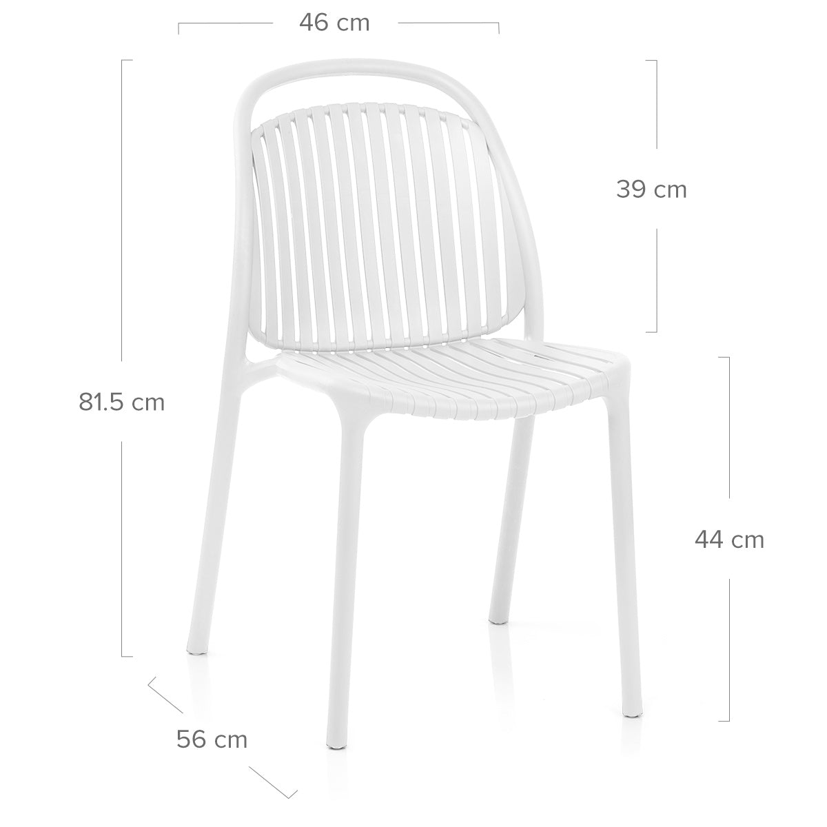 Arlo Stackable Outdoor Chair White