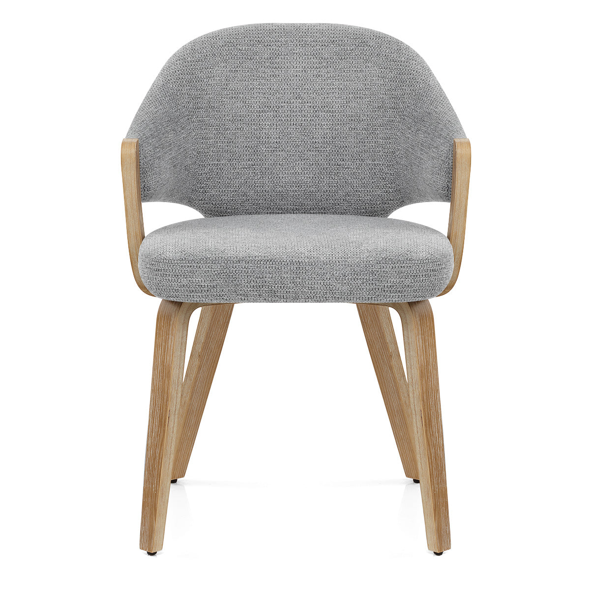 Otto Chair Oak & Grey Fabric