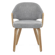 Otto Chair Oak & Grey Fabric