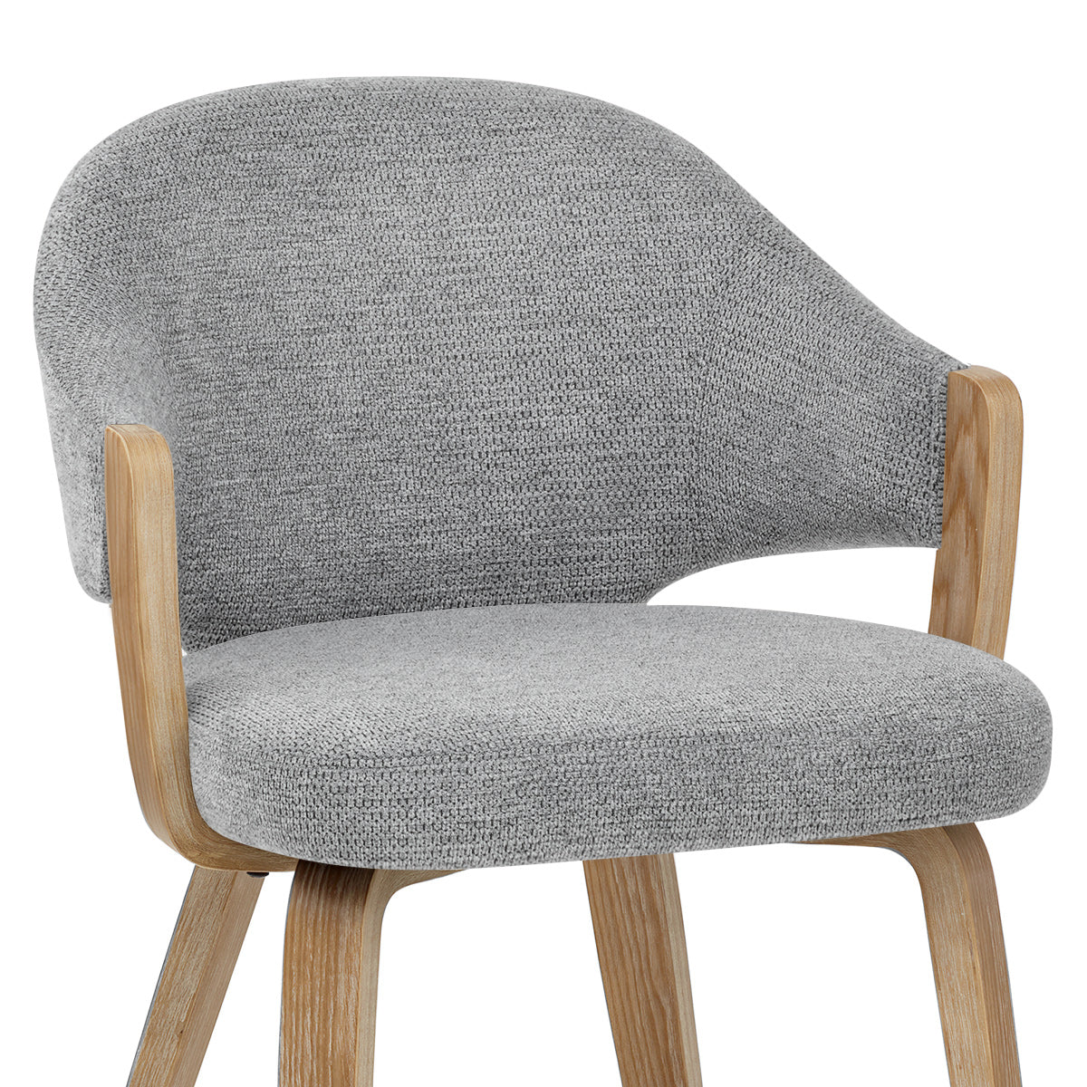 Otto Chair Oak & Grey Fabric