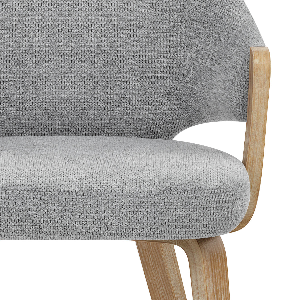 Otto Chair Oak & Grey Fabric