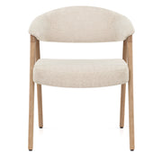 Falco Chair Oak & Beige Fabric