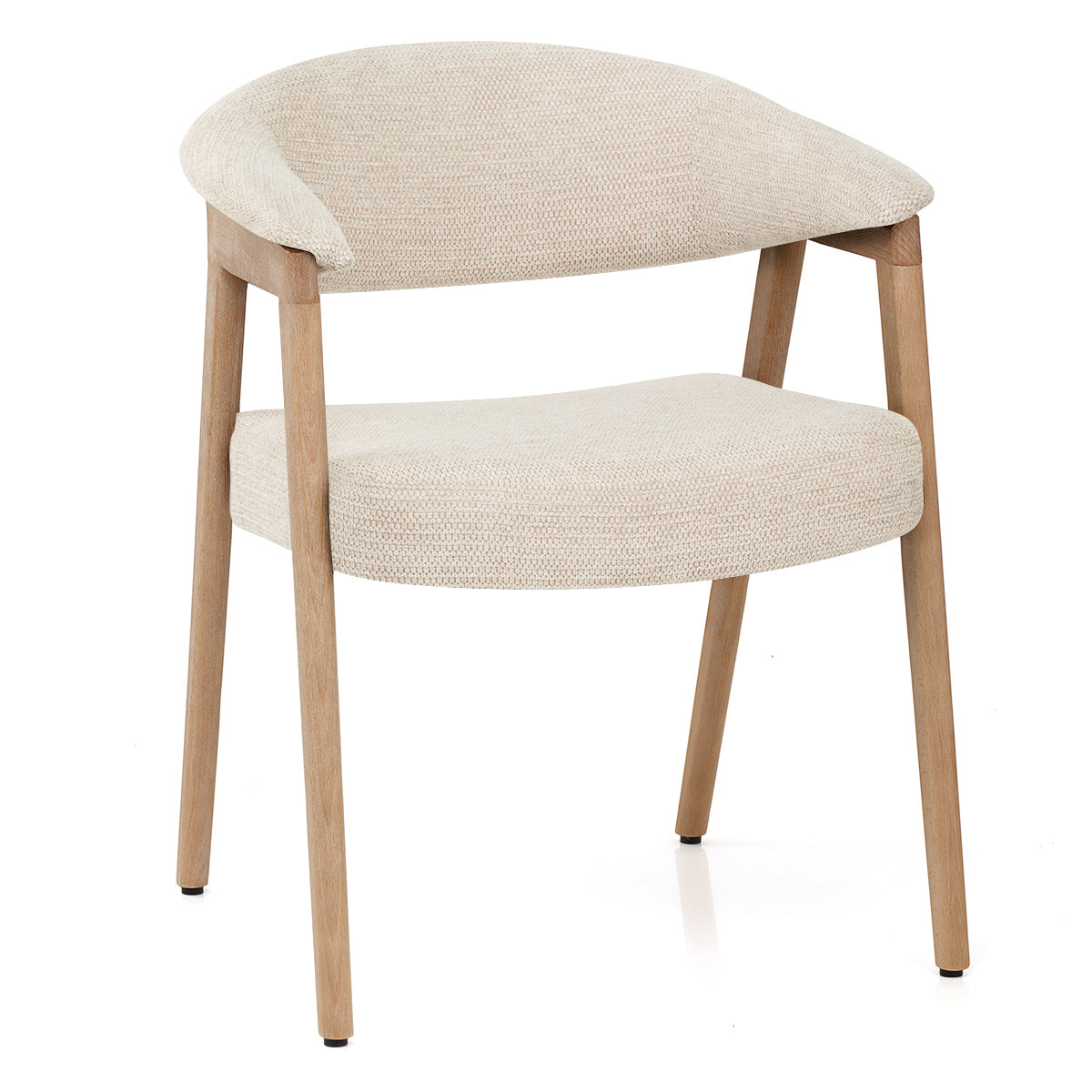 Falco Chair Oak & Beige Fabric