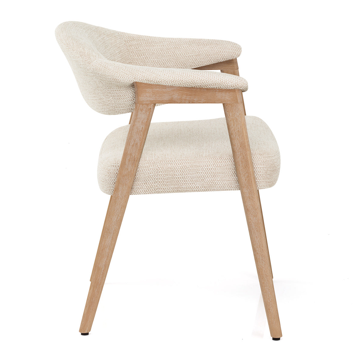 Falco Chair Oak & Beige Fabric