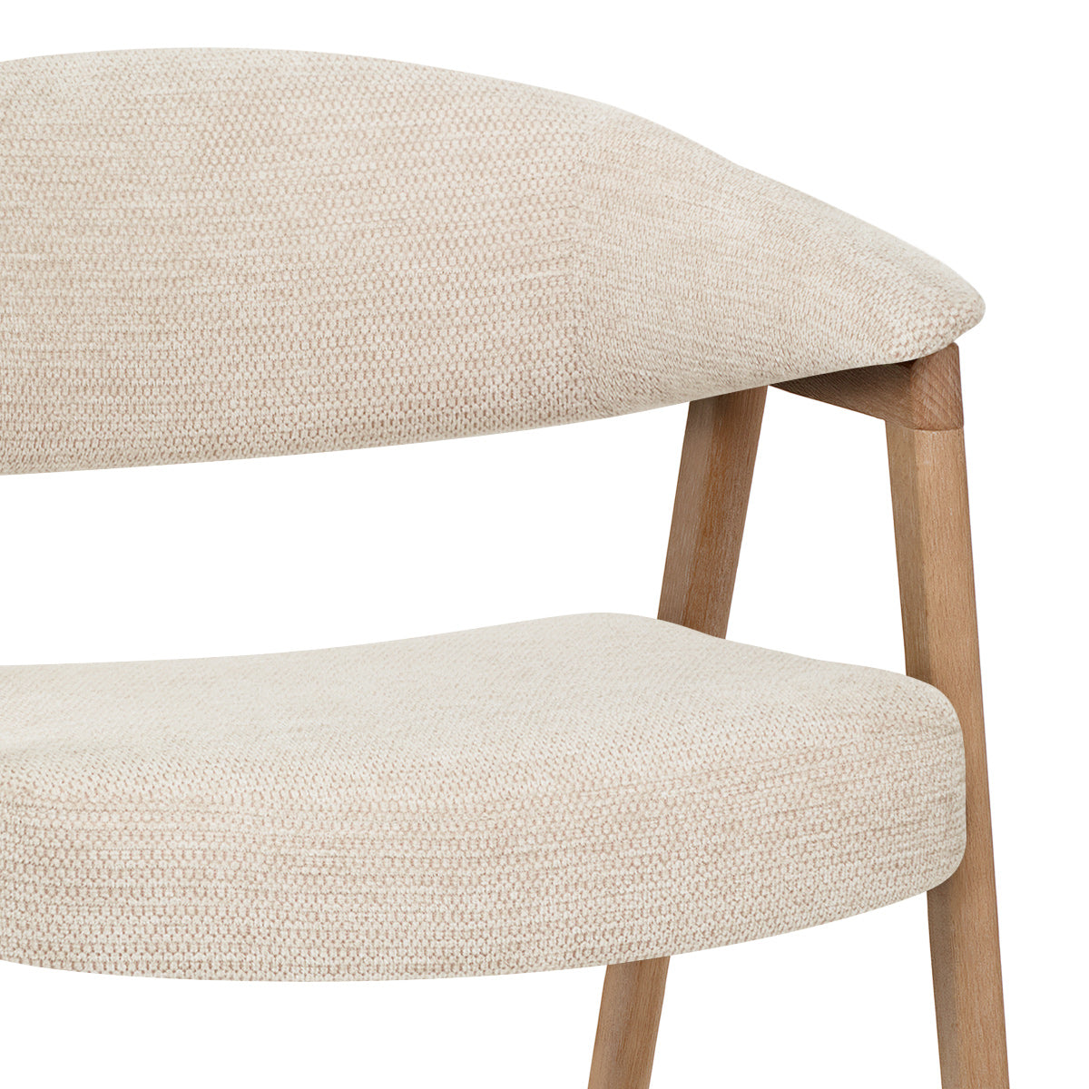Falco Chair Oak & Beige Fabric