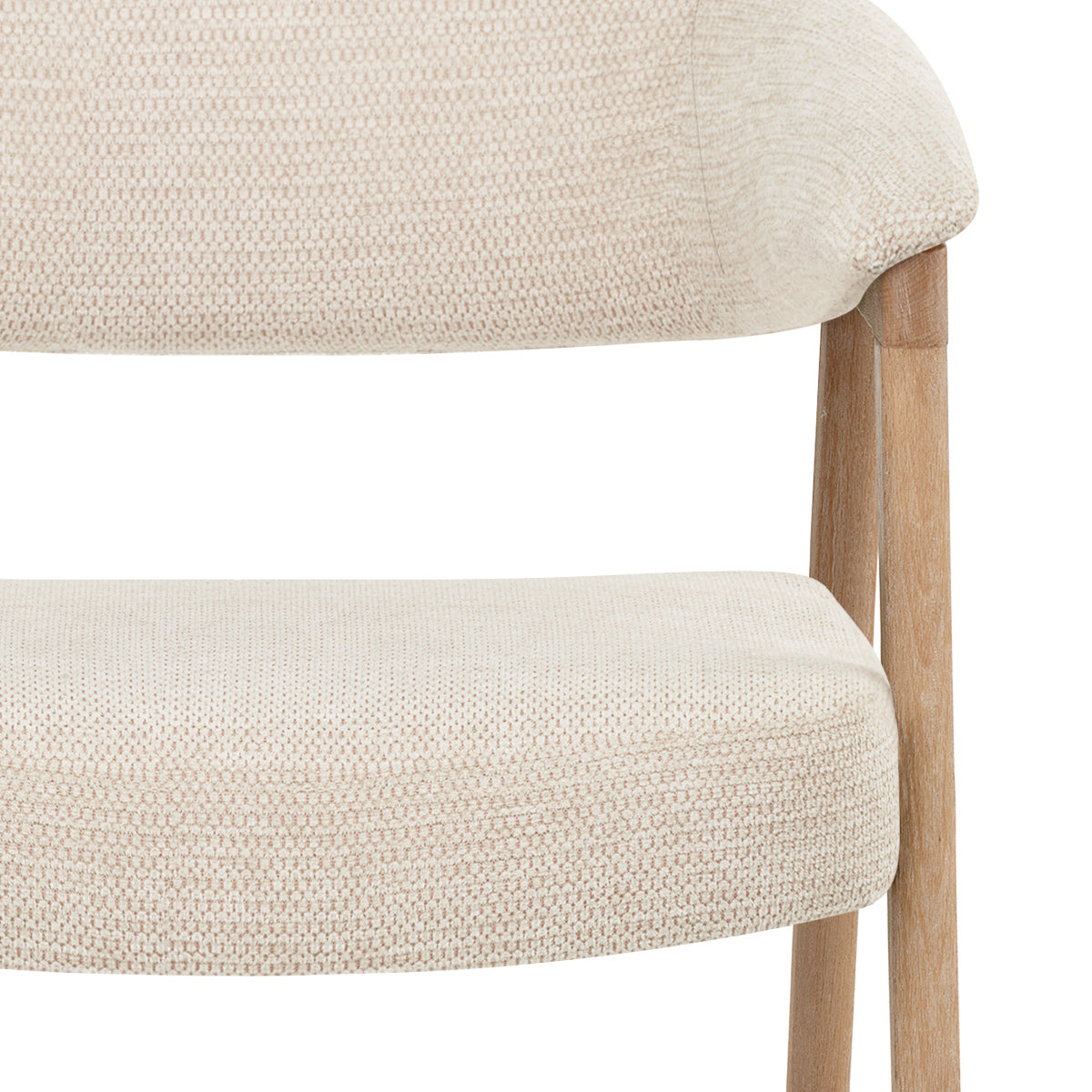 Falco Chair Oak & Beige Fabric