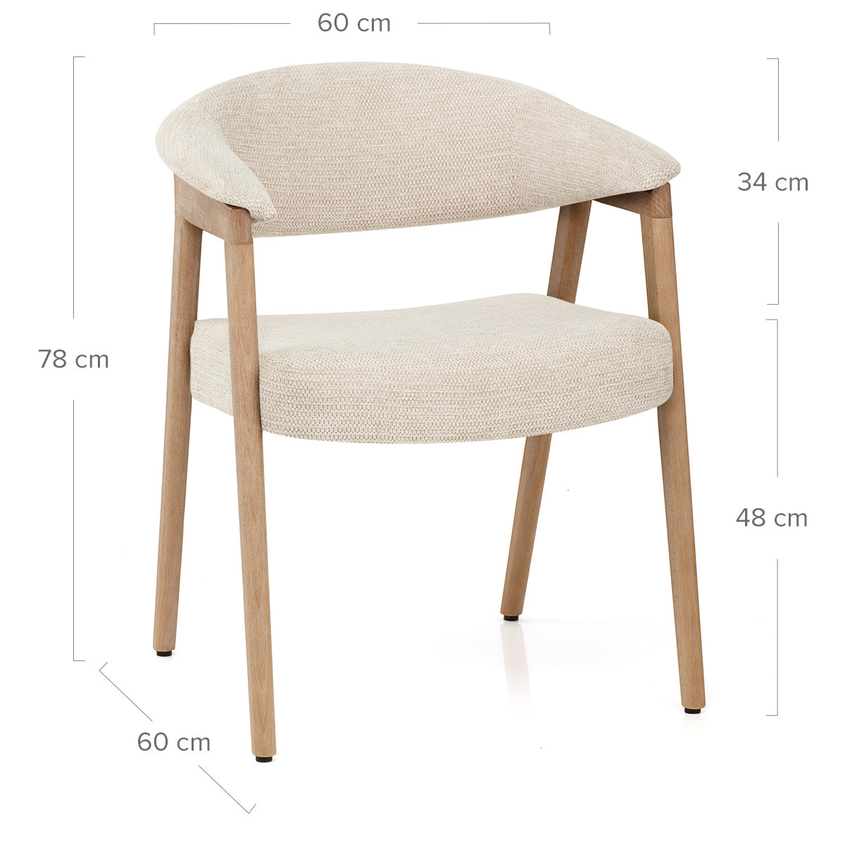 Falco Chair Oak & Beige Fabric