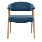 Falco Chair Oak & Blue Fabric