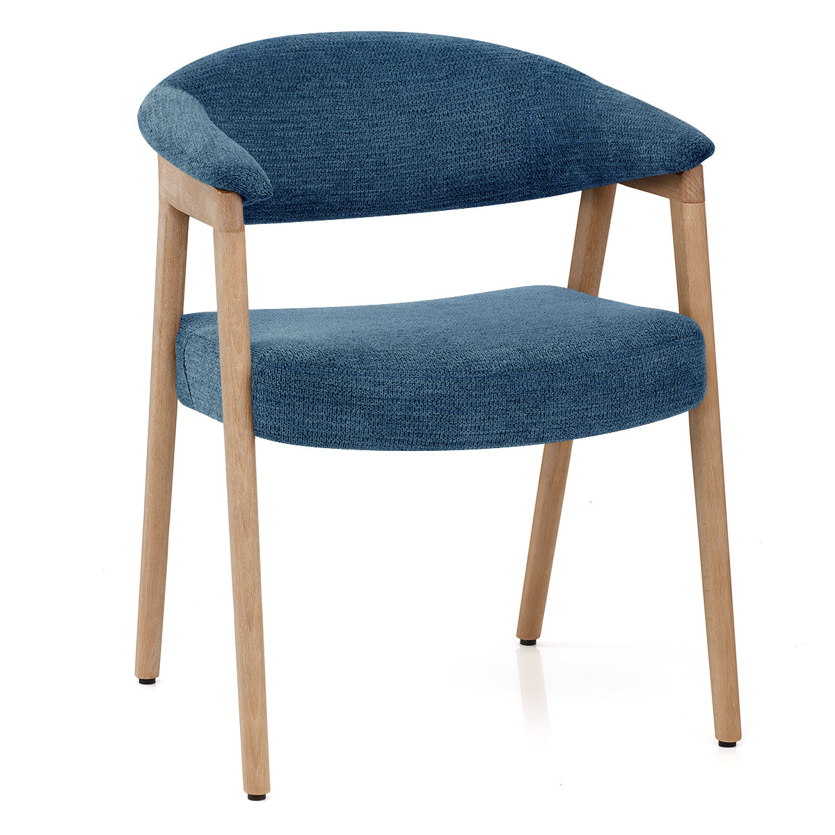 Falco Chair Oak & Blue Fabric