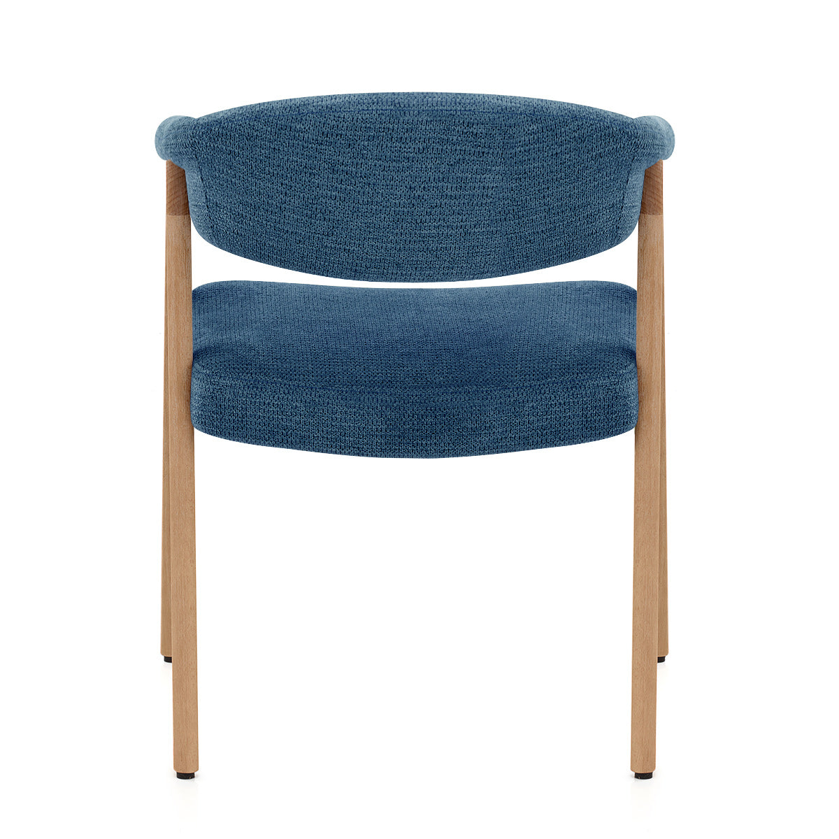 Falco Chair Oak & Blue Fabric