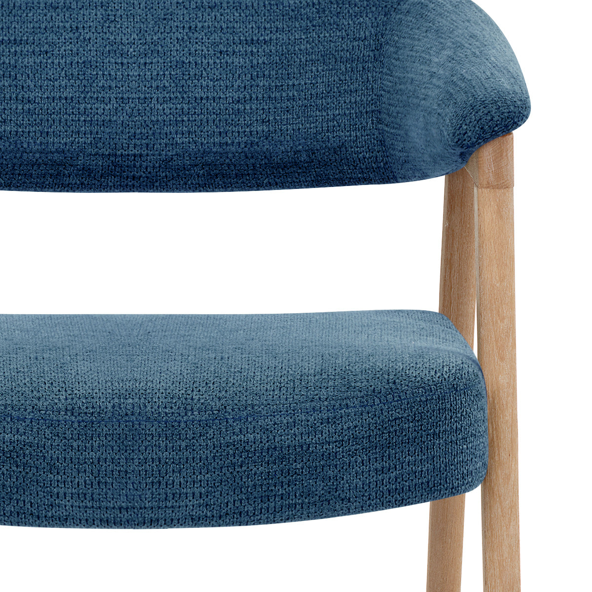 Falco Chair Oak & Blue Fabric